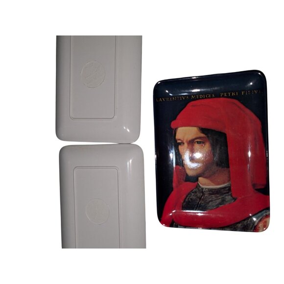 Set Of 4 Decorative Renaissance-Themed Melamine Rectangular Trays Featuring Mona - Picture 5 of 10